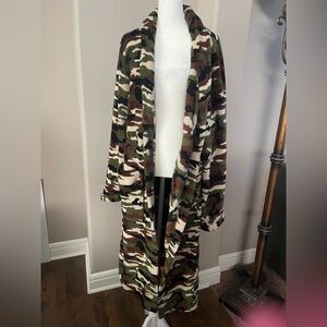 Camouflage Long Robe, soft and fluffy, one size fits most